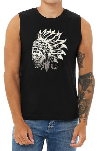 BLUU Indians Sleeveless Athlete T-shirt Tank Top Sports Singlet