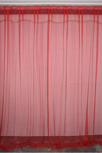 AKÇA TEKSTİL Orchid Red Color Single Wing Ready-made Planted Pleated Background Curtain 300*260 Cm