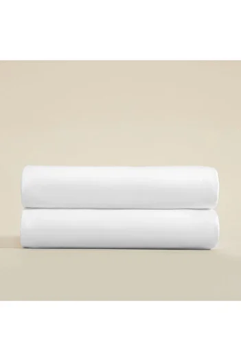 Chakra Double Elastic Bedsheets 160x200 cm White