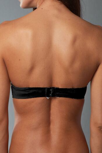 MİSS CLAİRE Women's Black 11-382 Semi Pus-Up Underwire Strapless Bra