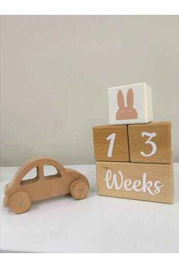 BİANNE ATÖLYESİ Wooden Wheel Trolley