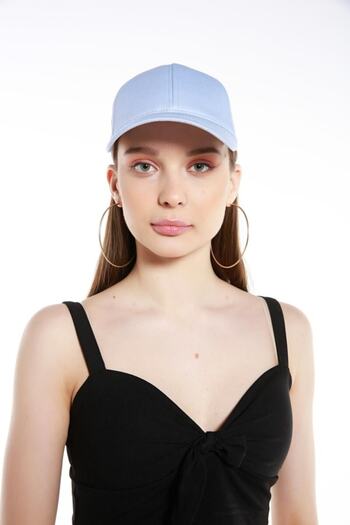 Zirve Women's Solid Color Hat Light Blue