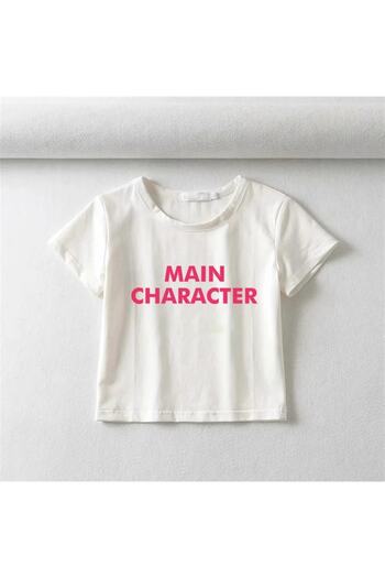Touz Eylm Main Character Printed White Crop