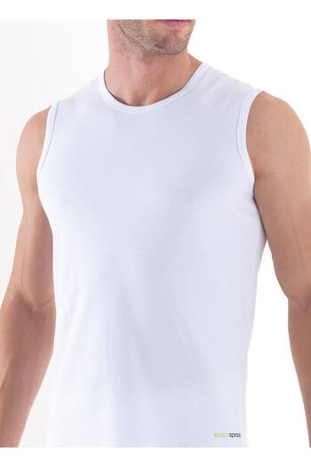 Blackspade Men's White Cotton Undershirt 9234