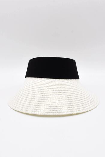 Goldmine Women's Straw Visor Tennis Hat Ecru