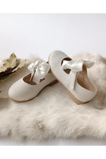 Hodore Cindy Cream Girl's Ballerinas