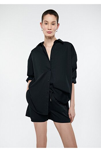 Mavi Černá košile oversize / široký střih 1210103-900