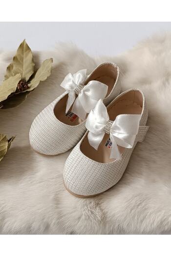 Hodore Cindy Cream Girl's Ballerinas