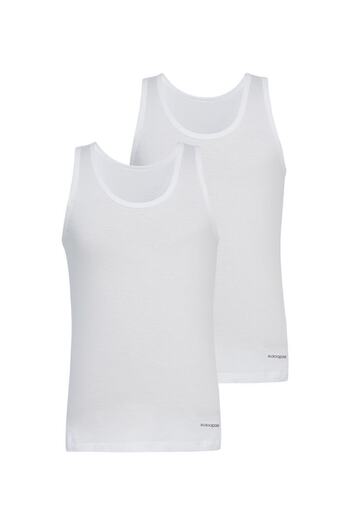 Blackspade Men's White Undershirt 2 Pack Loose Fit 9225