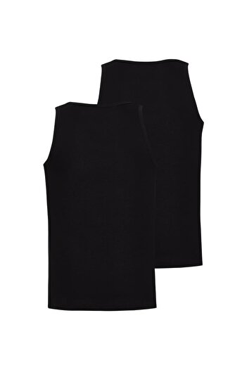 Blackspade Men's Black Undershirt 2 Pack Loose Fit 9225