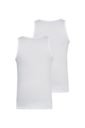Blackspade Men's White Undershirt 2 Pack Loose Fit 9225