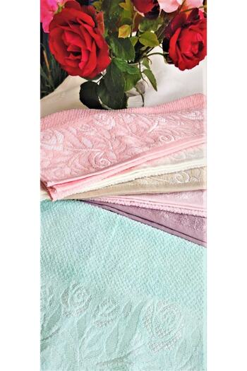 Z&N STYLE Annem Çeyizlik 50x90 см. Букле жакардовий розкішний набір рушників для рук і обличчя, 6 штук