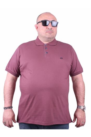 MocGrande Large Size Lycra Classic Polo T-Shirt 11500 Purple