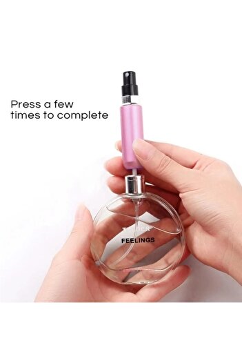 Dream Plus Pembe Cep Parfüm Şişesi Atomizer Seyahat Parfüm Şişesi Cep Kolonya Şişesi 05 ml