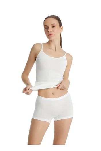 Blackspade Boxer alb pentru femei Essential 1301