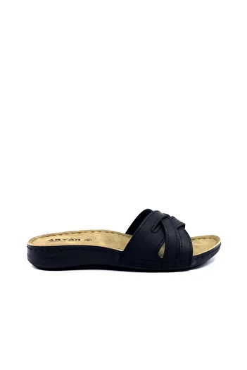 ARYAN 11-901 Papuci de zi cu zi pentru femei Pedic Medium Negru de vară