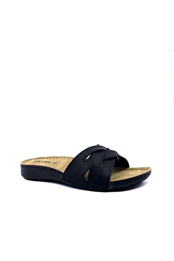 ARYAN 11-901 Papuci de zi cu zi pentru femei Pedic Medium Negru de vară