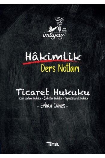 Temsil Kitap Imtiyaz Hakimlik Ders Notları Ticaret Hukuku