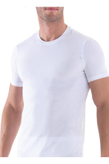 Blackspade Men's White Crew Neck Undershirt Aura 9506