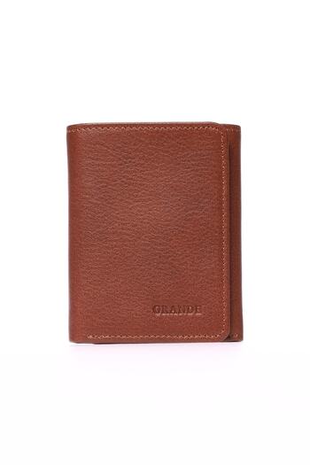 Grande 1414 Ανδρικό πορτοφόλι από γνήσιο δέρμα Natural Tan