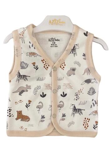 Aziz Bebe Cute Animal Patterned Combed Cotton Vest 0-24 Months
