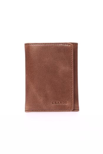 Grande Ανδρικό πορτοφόλι 1414 από γνήσιο δέρμα Crazy Brown