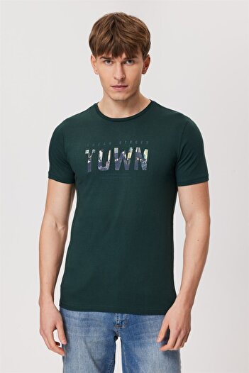 Lee Cooper Ανδρικό μπλουζάκι Town Green O Neck
