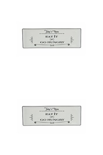 Porland Be Happy Baton Cake Plate 35cm Set of 2