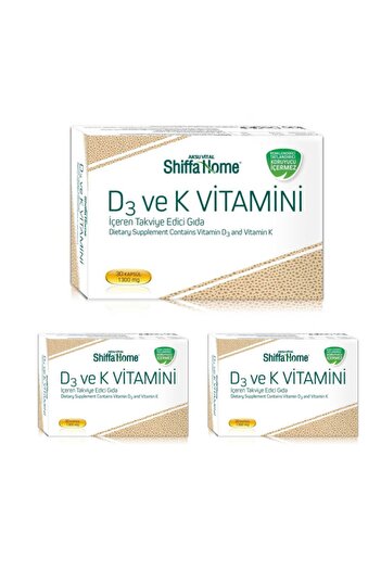 Shiffa Home Vitamin D3 and K2 X 3 Pieces