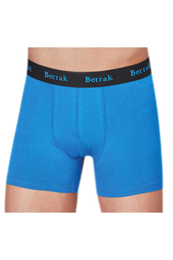Berrak Men's Blue 6 Pack Lycra Modal Flexible Boxer ELF568BER4476CCM6
