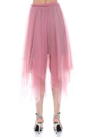 Quincey Women's Pink Tulle Skirt EKT2505