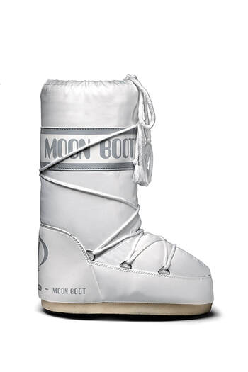 MOON BOOT حذاء ثلج أبيض برباط للأطفال للجنسين14004400-006