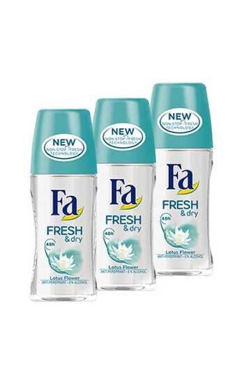 Fa Fresh Dry Lotus Roll-on 50 ml X3