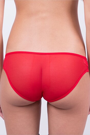 AYYILDIZ Women's Red Lace Panties 1346