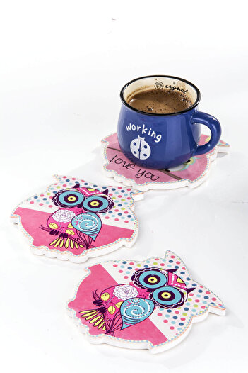 MUKKO HOME 2-Piece Owl Coaster 11 cm
