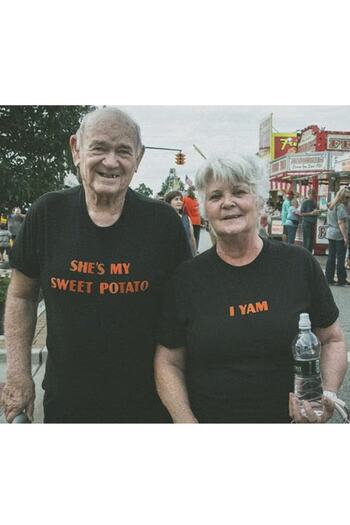 Pear Wear Μπλουζάκι Sweet Potato Printed T-shirt Lover Couple Team Μαύρο και άσπρο Oversize ζευγάρι μπλουζάκι