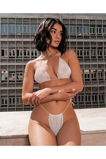 nuriçgiyim Milove Crystal Stone Bikini