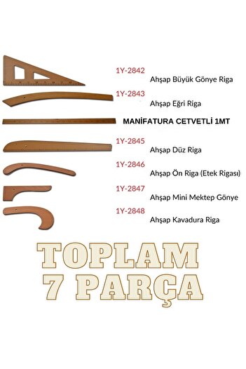 Artus Tedarik 7 Piece Wooden Riga Set