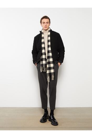 LC Waikiki Slim-Fit-Herrenmantel mit Stehkragen