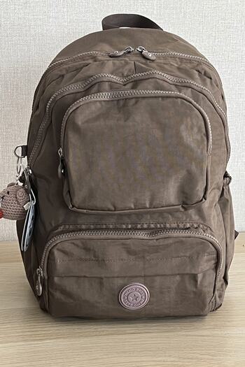 FCSTORE Unisex School Bag - Dark Mink, Waterproof Clinker, Medium Size, Travel Laptop Bag