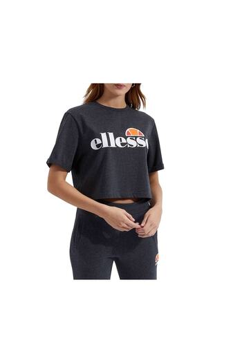 Ellesse ALBERTA Damen Crop-Top - Kurzarm, Crew Neck, Rundhals, Εκτύπωση λογότυπου