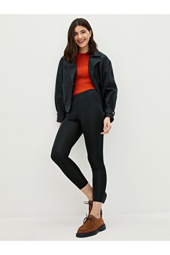 LC Waikiki Einfarbige Damen-Leggings – elastische Taille