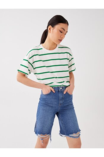 LC Waikiki High Waist Women's Jean Shorts - Standard Fit