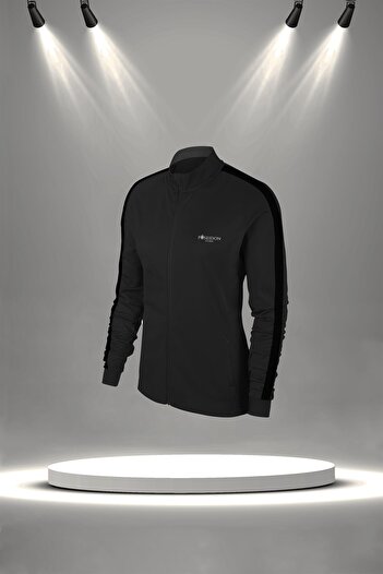 POSEIDON STORM Комплект за бягане и ходене Plus Size от черен анцуг Supra от пениран памук - удобен (4xL-1)