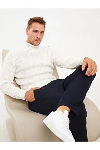 LC Waikiki Turtleneck Long Sleeve Men's Knitwear Sweater W23414z8