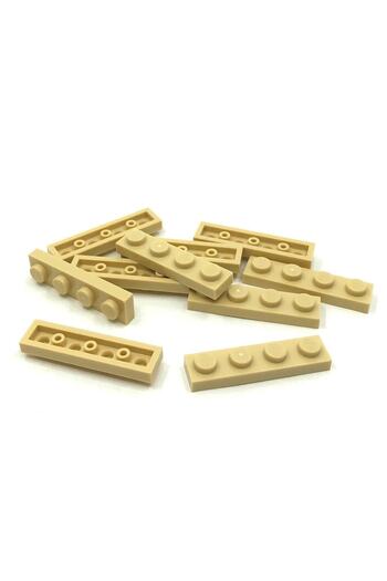 LEGO لوحة إنشاء ملحقات أصلية من Moc مخصصة 1 × 4 طوب مسطح باللون البني 4 قطع سيتم إرسالها
