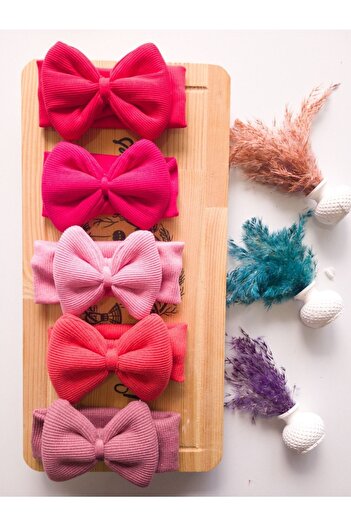 SeherBebeButik Girl & Baby Camisole Bow Bandana Set of 5