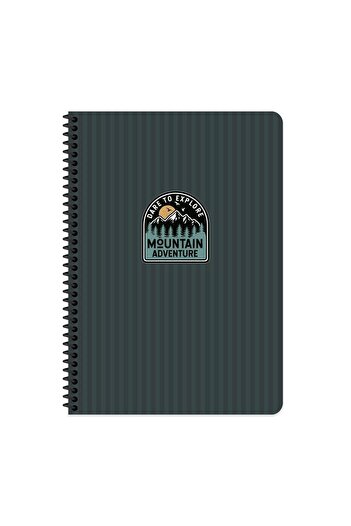 GENC DIJITAL BASKI Outdoor Spiraled A4 Checkered 80 Sheets Notebook