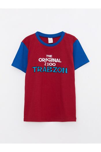 LC Waikiki Crew Neck Short Sleeve Trabzon Printed Baby Boy T-Shirt