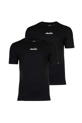 Ellesse Herren T-Shirt, OLLIO, 2er Pack - Oberteil, Baumwolle, Rundhals, kurz, Logo, einfarbig
